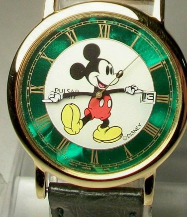 Brand-New Disney Mens Pulsar Mickey Mouse Watch! With Date! HTF! Stunning!