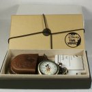 Brand-New Disney Mickey Mouse Pocket Watch! W/Leather Pouch! HTF! Retired!