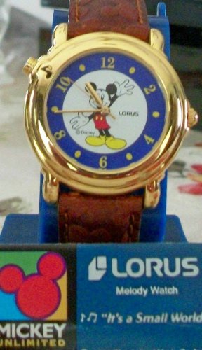 Brand-New Disney Musical Mickey Mouse Watch! It's a Small World! Very Rare! HTF!