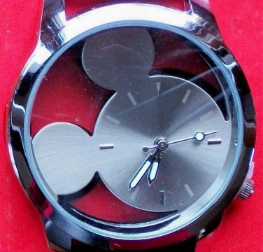Brand-New Disney Silver Icon Mickey Mouse Watch! Large Dial! Stunning!