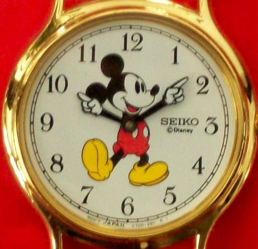 Brand-New Disney Seiko Ladies Mickey Mouse Watch! Pts. To Time! Retired!