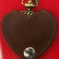 New Disney Winnie the Pooh Pendant Watch! W/Piglet & Leather Heart Holder! HTF!