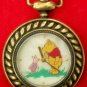 New Disney Winnie the Pooh Pendant Watch! W/Piglet & Leather Heart Holder! HTF!