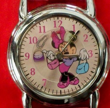 New Disney Animated Minnie Mouse Watch! HTF! Retired! Adorable~!