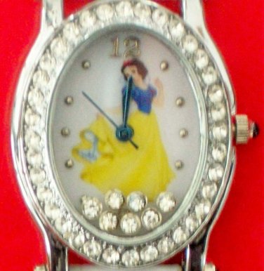 New Disney Rhinestone Encrusted Snow White Watch! Retired! HTF! Beautiful!