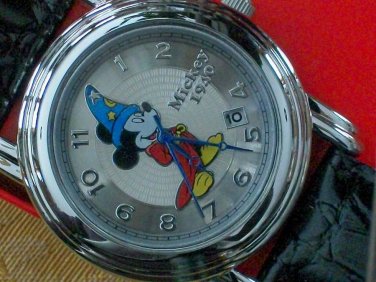 Brand-New Disney Anniversary Sorcerer Mickey Mouse Watch! W/Date! HTF! Rare!