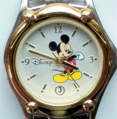Brand New Disney Ladies Mickey Mouse Watch! With Date! Retired! Very Rare! HTF!