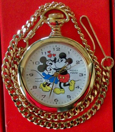 Brand-New Disney Limited Edition Minnie & Mickey Mouse Pocket Watch! RARE! HTF!