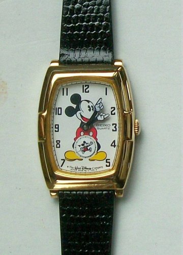 Disney anniversary Ladies Seiko Mickey Mouse Watch! HTF! Retired! He Moves!