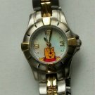 New! Disney Mother Of Pearl Winnie The Pooh Watch! Two-Tone! Elegant! HTF!