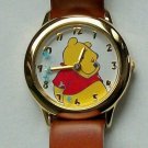 Brand-New Disney Winnie the Pooh Watch With Leather Band! Beautiful! HTF!