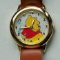 Brand-New Disney Winnie the Pooh Watch With Leather Band! Beautiful! HTF!