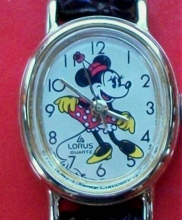New! Disney Oval Bezel Ladies Minnie Mouse Watch! Gorgeous! Retired! HTF!