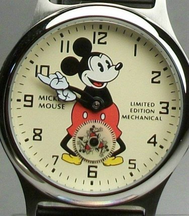 Brand-New Disney Mechanical Shareholders Mickey Mouse Watch! HTF! Retired!