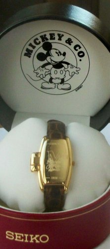 Disney Flip-Top Seiko Ladies Mickey Mouse Watch! New! Hard To Find! Stunning!