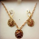 New 14kt Gold Guardian Angel Earrings and Pendant Set w/ 14kt Gold 18" chain!