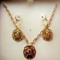 New 14kt Gold Guardian Angel Earrings and Pendant Set w/ 14kt Gold 18" chain!