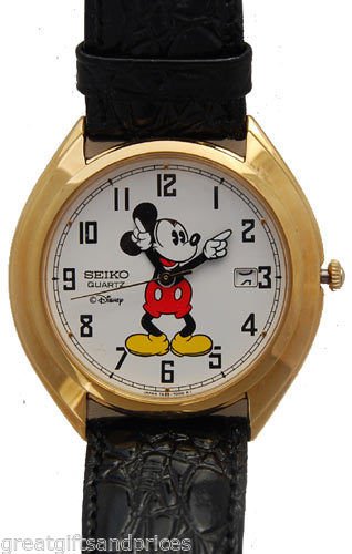 Disney Date Seiko Mens Mickey Mouse Watch! New! Hard To  Find!