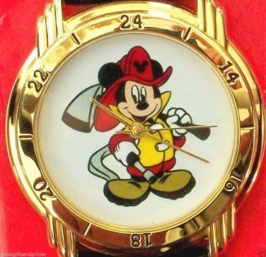 Brand-New Disney Cast members Limited Edition Fireman Mickey Mouse Watch! HTF