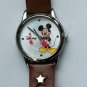 Brand-New Disney Mickey Mouse Watch With Silver Dial and Red Stars! HTF! Cute!