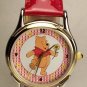 Disney Gold Gingham Winnie Pooh Watch! New! Hard To Find!