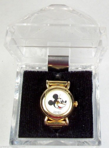 Disney New Gold Ring Mickey Mouse Ring Watch! hard To Find!