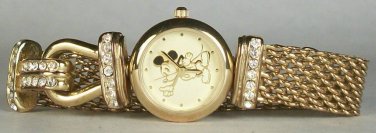 Disney Galleria Rhinestone Ladies Mickey Mouse Watch! Retired! HTF! Beautiful!