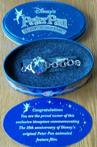 Brand-New Disney 50th Anniversary Peter Pan Tinkerbell Watch! Tink Charm! HTF!
