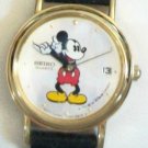 New Disney Mother of Pearl Calendar Ladies Seiko Mickey Mouse Watch! HTF! Pretty