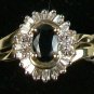 New Estate Vintage 1/2 carat Sapphire Ring With 1/3 Diamonds! Stunnig!