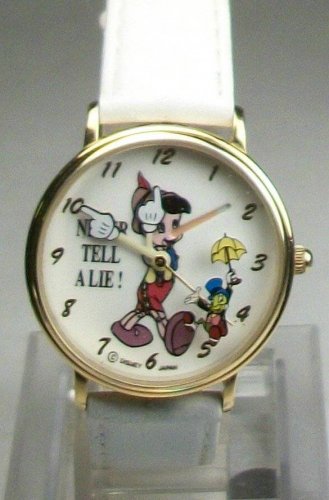 New Disney Pts. To Time Pinnochio & Jiminy Cricket Watch! Nose Grows! HTF!