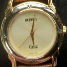Brand-New Unisex Two-Tone Benrus Watch! Stunning! Leather Band! Retired!