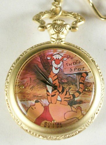 New Disney Winnie Pooh & Tigger Pocket Watch! Retired HTF! Stunning Ornate Bezel