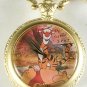 New Disney Winnie Pooh & Tigger Pocket Watch! Retired HTF! Stunning Ornate Bezel