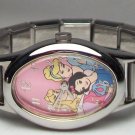 Disney Three Princess Italian Charm watch! New! Hard To  Find! Oval Bezel!