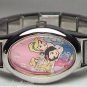 Disney Three Princess Italian Charm watch! New! Hard To  Find! Oval Bezel!