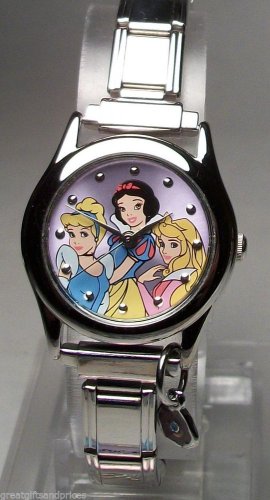 Disney Snow White Italian Charm Watch! New! Other Princesses On Dial Too!  Rare!
