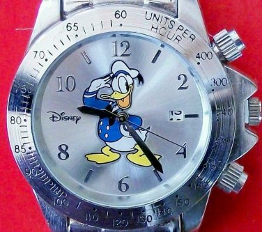 New Disney Divers Calendar Donald Duck Watch! HTF! Retired! Stunning! Large Dial