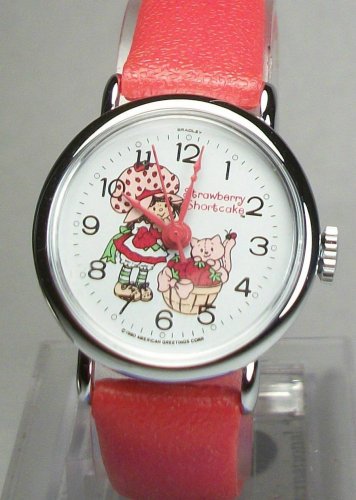 Brand-New Bradley Strawberry Shortcake Watch! Wind-Up! HTF!