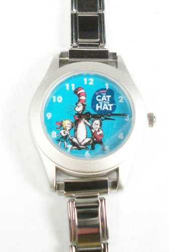 Brand-New Cat In the Hat Italian Charm Watch! Licensed Watch! HTF! Cute!
