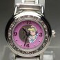 Brand-New Disney Rhinestone Encrusted Cinderella Italian Charm Watch! HTF