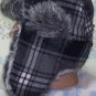 Russian Plaid Winter Ear Flap Hat,Trapper,Ski Cap,Earflap,Grey,# 132 Gray/Black