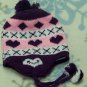 Infant/Baby Happy Heart Ear Flap Knit Winter Hat,Beanie,Cap,Earflap,# 260 Purple