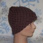 Crochet Winter Beanie,Hat,Ski,Cap,Stocking,Toboggan,# 848 Brown/Blue