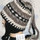 Wool Winter Ear Flap Ski Hat,Cap,Beanie,Stocking,Snowboard,Nepal,Dreadlock,# 653