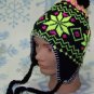 Neon Snowflake Winter Ear Flap Ski Hat,Beanie,Earflap,Stocking,Cap,# 338 Yellow