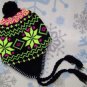 Neon Snowflake Winter Ear Flap Ski Hat,Beanie,Earflap,Stocking,Cap,# 338 Yellow