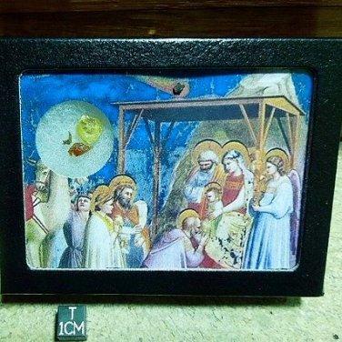 Three Wise Men Display with Genuine Gold, Frankincense, Myrrh, and Meteorite