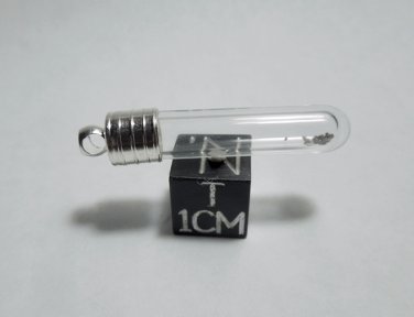 Mars Rock Pendant, Glass Vial with Genuine Martian Meteorite