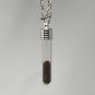 Stardust Meteorite Pendant, Glass Vial of Glittering Iron Meteorite